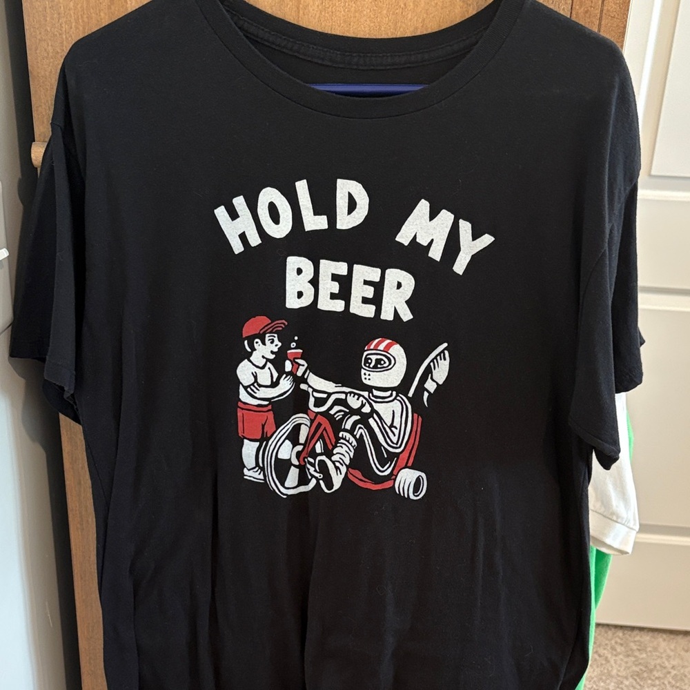 Black Graphic Tee - Hold My Beer